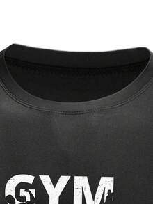 Gym Rark Camiseta deportiva de manga corta con estampado de letras y mangas raglán para hombre - Negro - Ver 4