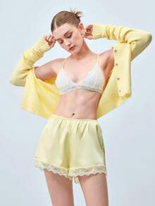 Softvol 女款花卉蕾絲無鋼圈內衣，柔軟無縫性感內衣上衣，適合小胸圍 - 彩色 - 查看 8