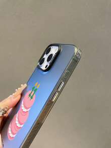 HARRY POTTER X SHEIN Harry Potter 粉色蛋糕圖案黑色防摔抗震手機殼，適用 iPhone 13/14/15/15 Pro/16/16 Pro/17 Pro，熱門流行款 - 彩色 - 查看 8