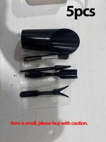 Juego de herramientas de jardinería para plantas suculentas de la serie negra, incluye herramientas para plantación y traspaso de macetas para interior - Multicolor - Ver 15