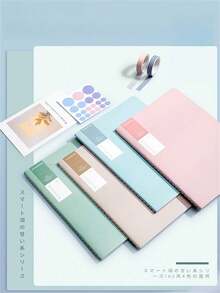 1 Set/4 Books A5 Notebook, 36 Pages, PortableNotebook, Minimalist Planner, Lined Workbook,Suitable For Carrying In Bag, Can Be Used For Notes,School Supplies, Meeting Minutes, Student CampusAssignments, Office Supplies, Back ToSchool Supplies - multicolor - View 3
