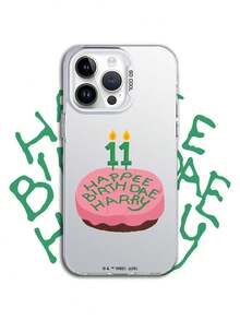 HARRY POTTER X SHEIN Harry Potter Merayakan Pola Kue Merah Muda, Casing Ponsel Anti Jatuh dan Tahan Guncangan Warna Perak, Kompatibel dengan iPhone 13/14/15/15 Pro/16/17 Pro. Gaya yang Populer dan Digemari. - MultiWarna - View 1