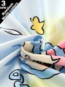 (Random 3 Sets) Girls Cartoon Little Girl Print Soft Basic Camisole Panty Set Winter Baby Pink Baby Blue - Multicolor - View 6