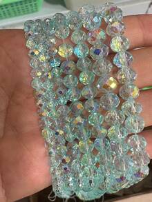 60顆 4/6/8mm 奧地利品質亮面平底水晶珠,帶孔,適用於DIY手鍊與手機配件 - 彩色 - 查看 4