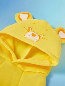 Care Bears X PETSIN 1件 Funshine Bear 印花黃色可愛立體耳連帽衛衣，適用於貓狗，毛絨保暖舒適，適合室內溫馨依偎或涼爽戶外晚間散步 - 黃色 - 查看 8