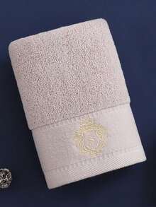 Embroidered Crown Cotton Towel & Bath Towel Set, Ultra Soft Absorbent Daily Essentials For Bathroom Gym Hotel, Holiday Gift For Christmas Halloween Thanksgiving - Multicolor - View 4