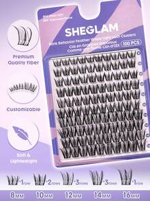 SHEGLAM Blink Behavior 羽毛纖長輕盈睫毛叢 品牌美妝化妝品 適合女士與女孩 - 黑色 - 查看 3