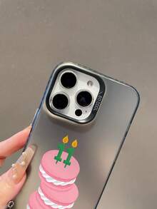 HARRY POTTER X SHEIN Harry Potter 粉色蛋糕圖案黑色防摔抗震手機殼，適用 iPhone 13/14/15/15 Pro/16/16 Pro/17 Pro，熱門流行款 - 彩色 - 查看 10
