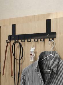 Ever Blooming Over-The-Door Hook Organizer Rack, Easy To Install, Stylish Side-Of-Door Storage Rack With Hanging Hooks - Damage-Free Installation, Multi-Function Metal Hooks For Coats And Hats, Bedroom Door Storage Rack, Easy Assembly, Sturdy And - Multicolor - View 6