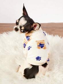 PETSIN 1 White Teddy Bear Flannel Pet Beige Flannel Thick Warm Pet Clothing - Multicolor - View 12