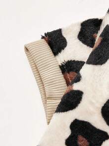 PETSIN Khaki Leopard Print Thermal Lined Warm Crewneck Pet Sweatshirt For Cats And Dogs, Autumn/Winter - Multicolor - View 8