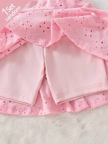 Dikirim secara acak 1 buah Rok Mini A-Line Wanita Motif Bunga Berongga Warna Permen dengan Lapisan Rayon Elastis Tinggi Anti-Terbuka, Pinggang Elastis untuk Kenyamanan Pemakaian, dan Hem yang Mengalir - MultiWarna - View 7
