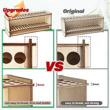 Wooden Paint Brush Holder, 67 Holes Artist Brush Storage Rack, Desktop Organizer Caddy For Paintbrushes, Pens, Pencils & Art Craft Supplies - one size fits all - View 5