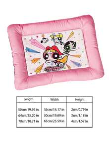 THE POWERPUFF GIRLS X PETSIN 1個 三個酷女孩星星印花寵物窩，保暖厚實，防掉毛，柔軟寵物床適用於貓狗，適合客廳、臥室，生日或週年紀念的舒適禮物 - 彩色 - 查看 3