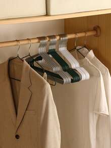 20/40/60/100 Pieces Non-Slip Coated Hangers, Soft Color Series, Lightweight Luxury, Clothes Organizer For Closet And Wardrobe, Storage Rack - Grey - View 4