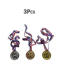 3/6/15 Gold, Silver, And Bronze Medals - Multi Item Party Gift Pack, Champion, Runner Up, And Third Place Medals, Sports Games Medals, Suitable For Games, Celebrations, Winner Props, Classroom Rewards, Sports Competitions, Sports Events, Party Gifts - View 8