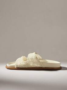 Solecia Sandalias tipo slip-on para mujer, cómodas, versátiles y casuales - Beis - Ver 5