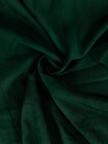 SHEIN LUNE Vestido elegante con volantes y hombros descubiertos de unicolor para mujeres de tallas grandes - Verde Oscuro - Ver 8