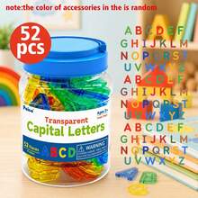 Transparent Alphabet Number Geometric Shape Teaching Set, 6 Styles Available,Packed In Storage Jar, Math & Literacy Learning Toy For Kids Over 3+ Classroom & Home Use, Back To School Essential School Supplies,Perfect School Supplies Gift For Kids - Multicolor - View 17