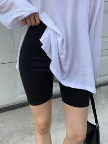 Dazy Tall Women's Solid Color Casual Versatile Daily Wear Tight Leggings - Black - View 10