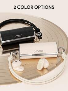 JMMO Portable Wireless Earphones, Digital Power Display Stereo Earbuds With Removable Hand Strap - View 5