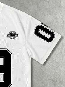 Gritte Field Men's Digital Print V-Neck Short Sleeve Basketball Jersey T-Shirt - Multicolor - View 5