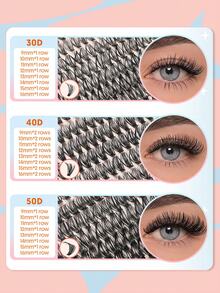 SHEGLAM Lash Pages Light Volume Lash Clusters Brand Beauty Cosmetic Makeup For Women And Girls - Black - View 2