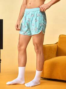 Notgurli Men's All-Over Print Wrinkled Casual Cute Everyday Boxer Briefs Baby Blue Summer Home & Living - Multicolor - View 4