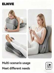 Adjustable Detachable Backrest Pillow, Ergonomic Memory Foam Bed Wedge Pillow With Leg Elevation Wedge Support, Inclined Support, Suitable For Back Support, Reading, Etc., Suitable For Bed, Sofa, Travel, Home Bedroom Essential - Multifunctional Pillow - View 8