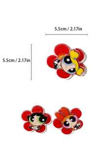THE POWERPUFF GIRLS X Joivida 1/3 buah Magnet Kulkas Bentuk Hewan Kartun Lucu, Desain Karakter Imut dan Klasik, Daya Magnet Kuat, Dekorasi Dapur Rumah yang Menggemaskan, Suvenir Pesta Sekolah, Perlengkapan Kerajinan DIY, Hadiah Kecil yang Menyenangkan untuk Para Penggemar - Satu-Ukuran - View 3