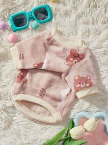 PETSIN 1 Pc Cute Bear Flannel Pet Graphic Warm Pet - Multicolor - View 14