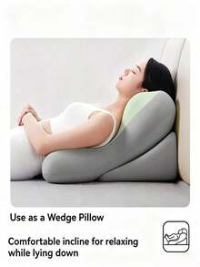 Adjustable Detachable Backrest Pillow, Ergonomic Memory Foam Bed Wedge Pillow With Leg Elevation Wedge Support, Inclined Support, Suitable For Back Support, Reading, Etc., Suitable For Bed, Sofa, Travel, Home Bedroom Essential - Multifunctional Pillow - View 3