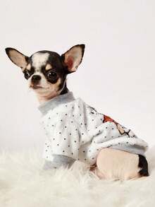 1 Piece Of Seven Small Dog Flannel Pet , White Flannel Thick Warm Pet Clothing - Multicolor - View 7