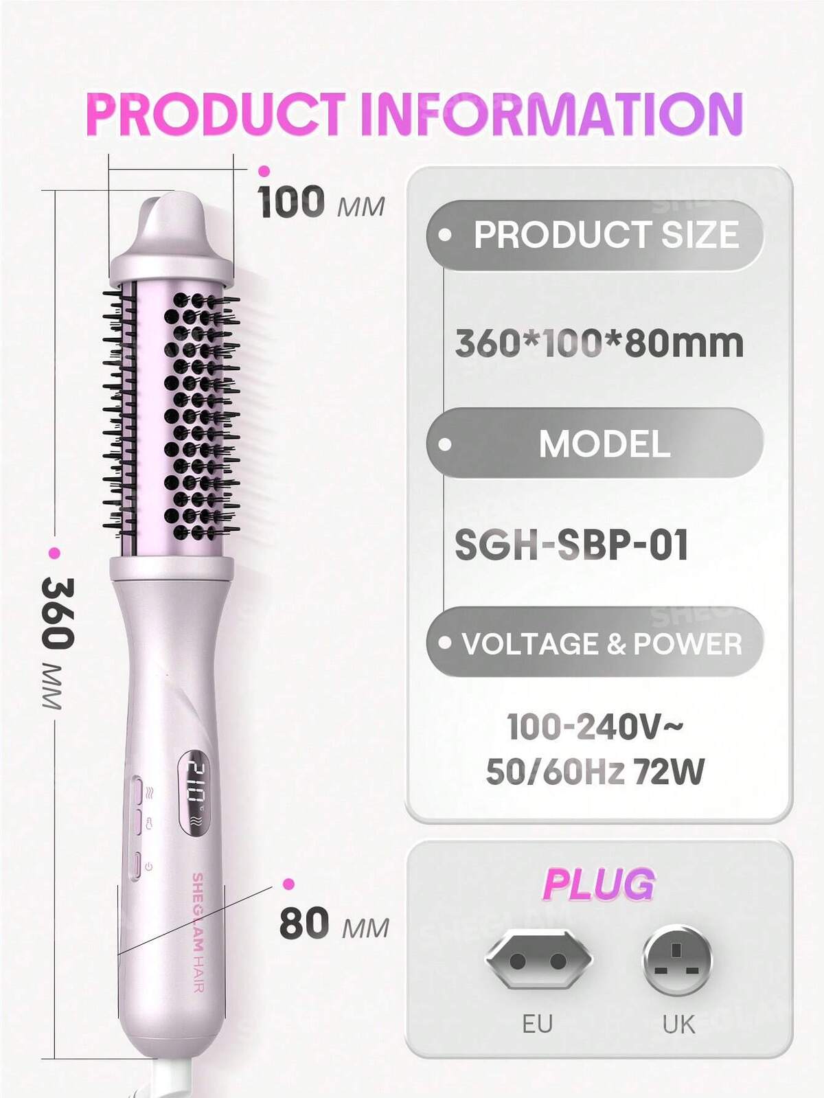 Hydra Shot Steam Blowout Brush Pro-EU Plug