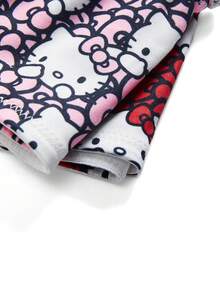 HELLO KITTY AND FRIENDS | SHEIN 2 件套少女粉色和红色可爱卡通蝴蝶结图案舒适内衣背心 - 紅色 - 查看 5