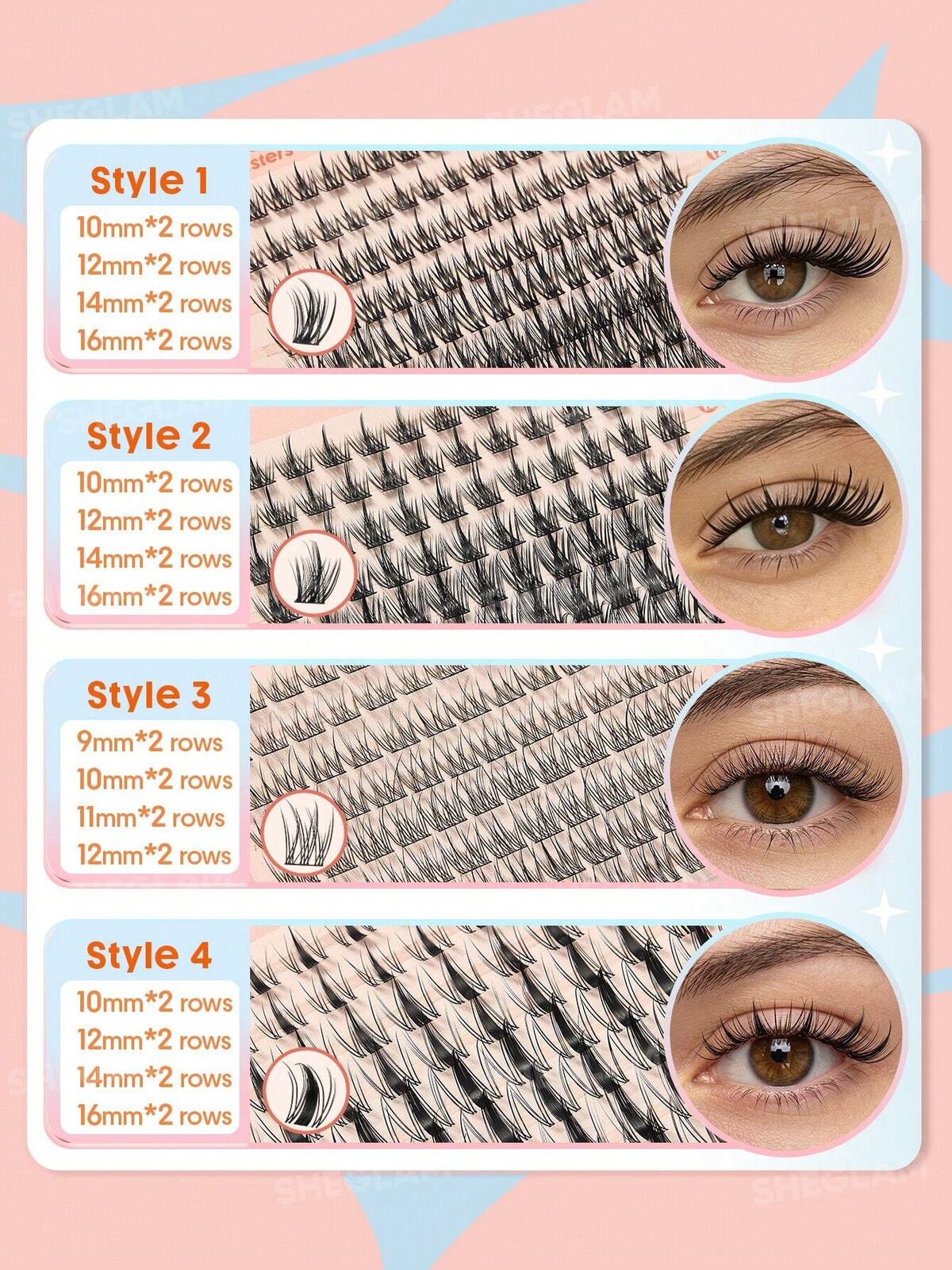 Lash Pages Multi‑Style Hybrid Lash Clusters