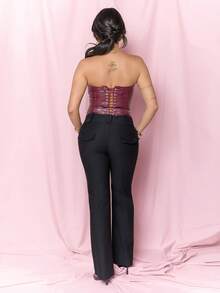 Dania Mndz Shop Atasan Wanita - Burgundy - View 6