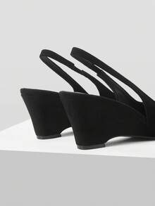 Mnmlis Women's Wedge Heel Platform Shoes Fall Shoes - Black - View 5