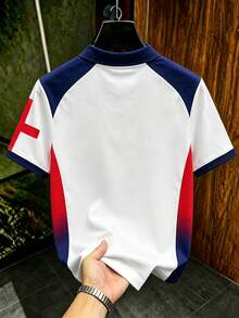 Gritte Field Men's Colorblock Patchwork Short Sleeve Sports T-Shirt, Gym - Multicolor - View 2