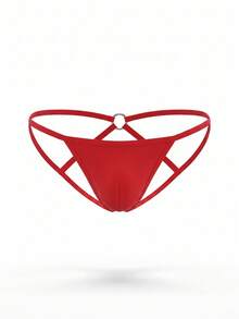 DrisQ DrisQ 1pc Sexy Men's Mid-Waist Red Fabric Underwear - Red - View 4