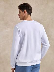 Men's Casual Patchwork Long Sleeve Sweatshirt, Versatile For Daily Wear - Multicolor - View 3