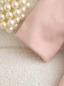 Souflis Souflis Baby Girl Solid Color Pleated Casual Versatile Daily Wear Long Sleeve Jacket Autumn Fall - Pink - View 5