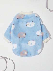 PETSIN 1 Pc Fleece Light Blue Cute Cartoon Sheep Pet - Multicolor - View 4