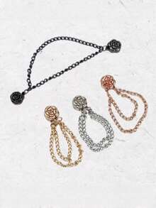 Boucle de fixation magnétique réglable pour manches, boucle de taille magnétique, accessoire de raccourcissement de T-shirt, boucle de pied de jean, boucle multifonctionnelle sans aiguille, convient pour les accessoires de vêtements de jambes de pantalon, manches, jupes et robes. - multicolore - Voir 2