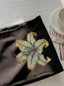 Attitoon 女款休閒超低腰迷你裙，Y2K風格，珠飾刺繡，休閒女裙，夏季女裙，黑色裙 - 黑色 - 查看 5