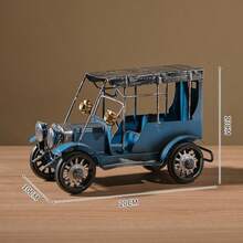 Ornements de modèle de voiture antique en fer rétro européen, ornements de décoration de modèle de voiture, ornements de décoration pour la maison - multicolore - Voir 4