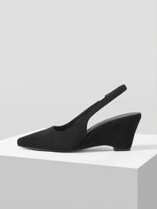 Mnmlis Women's Wedge Heel Platform Shoes Fall Shoes - Black - View 3