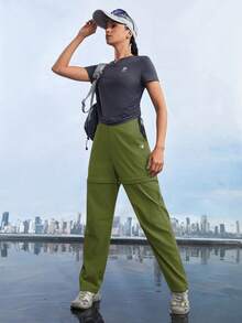 In My Nature Women's Detachable 2-Section Long Pants For Outdoor Camping, Hiking And City Commuting - Grass Green - View 5
