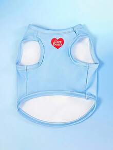 Care Bears X PETSIN PETSIN 3 pièces Ensemble de débardeur pour animal de compagnie avec motif mignon d'ours amoureux, comprenant du rose, du bleu et du jaune. Matériau doux, respirant et confortable à porter. Style décontracté d'été, idéal pour la promenade quotidienne, le jeu et la détente à la maison - Multicolore - Voir 4
