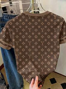 Resyla Regular Fit Crew Neck Short Sleeve T-Shirt - Brown - View 2